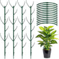 12 Pack Plant Support Stake Half Round Plant Support for Indoor Plants, Stackable 3 Tier Garden Flower Support, Plant Rings for Tomato,Monstera, Peony, Hydrangea, Climbing Plants