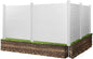 VEVOR Outdoor Privacy Screens, 50" W x 50" H Air Conditioner Fence, Pool Equipment Enclosure, Horizontal Vinyl Privacy Fence, Perfect to Enclose Trash Can and A/C Units (4-Panel)