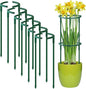 Uzoli 12 Pack Plant Support Stakes Sets - Versatile Plant Cages, Stackable 3 Tier Garden Flower Support，Plant Stakes for Indoor Outdoor Plants Tomato, Peony, Monstera, Hydrangea, Climbing Plants
