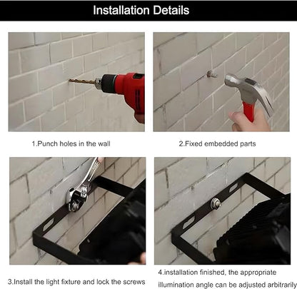 2Pack LED Flood Light Outdoor,250W LED Work Light 25500lmwith 6FT US Plug,IP66 Waterproof Exterior Security Lights,6000K Daylight White Outside Floodlights Slim Design for Playground Yard