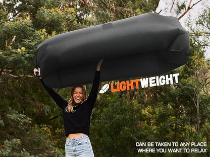 WEKAPO Inflatable Couch Air Lounger Chair - Camping & Beach Accessories, Portable Blow up Sofa for Hiking, Lawn, Indoor/Outdoor Movies & Music Festivals. Lightweight and Easy to Set Up Air Hammock