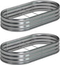 6x3x1ft(2 Pack) Galvanized Oval Raised Garden Bed,Outdoor Planter Box Metal Patio Kit Planting Bed for Vegetables Flowers Herb,Silver