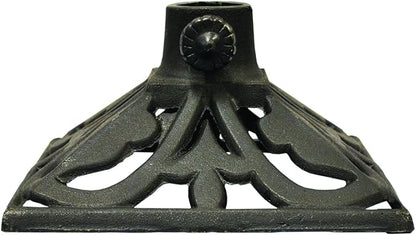 TIKI Cast Iron Torch Stand/Heavy-Duty Freestanding & Weather-Resistant_Torch Base for Patio, Garden, Deck & Backyard/Fits Torch Poles 0.75" to 1.25" – 9" x 9", Black (Pack of 4)