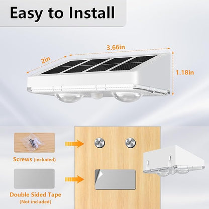 NIORSUN Solar Fence Lights,16 Pack Solars Deck Light,Warm White Color,Outdoor Bulb Waterproof Led IP65,Power Patio Lamp with Lenses for Outside/Backyard/Railing/Yard(White)