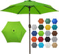 Blissun 7.5 ft Patio Umbrella, Yard Umbrella, Outdoor Market Umbrella with Push Button Tilt Crank, Lime