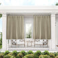 Exclusive Home Cabana Solid Indoor/Outdoor Light Filtering Hook-and-Loop Tab Top Curtain Panel Pair, 54"x63", Taupe