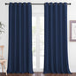 NICETOWN Blackout Navy Blue Curtain 102 inches Long, Grommet Thermal Insulated Cold/Light/Sound Blocking Solid Window Drape for Bedroom/Living Room (W66 x L102, 1 Panel)
