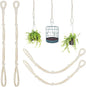 4 Pcs Hanging Plant Extender Macrame Plant Hanger Extender Large Hanging Rope for Spring Wall Holders Indoor Outdoor Home Decor