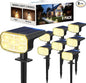 Solar Lights Outdoor Waterproof IP65, Super Bright LED, 3000K 2 Lighting Modes, Solar Powered Yard Garden Solar Spot Lights for Outside Landscape Auto On/Off -8 Pack