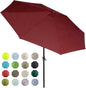 Tempera Patio Market Outdoor Table Umbrella with Auto Tilt and Crank, Large Sun Umbrella with Sturdy Pole & Fade Resistant Canopy, Easy to Set