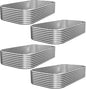 4 PCS 6x3ft Galvanized Raised Garden Bed Outdoor, Metal Garden Bed for Vegetables, Above Ground Garden Box for Flower, Steel Raised Beds for Gardening
