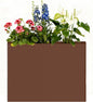 Galvanized Steel Planter Box with Removable Insert Shelf - 32x12x24 Inches Tall Planters for Outdoor&Indoor, Coffee