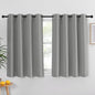 NICETOWN Blackout Short Curtain 54 inches Long - Thermal Insulated Solid Grommet Sound & Light Reducing Room Darkening Drape for Kitchen/Bedroom (Silver Grey, 1 Panel, W52 x L54)