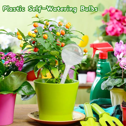 14 PCS Plant Watering Globes,Clear Self-Watering Bulbs,Plastic Automatic Watering Globes for Plant Indoor Outdoor,Garden Water Device