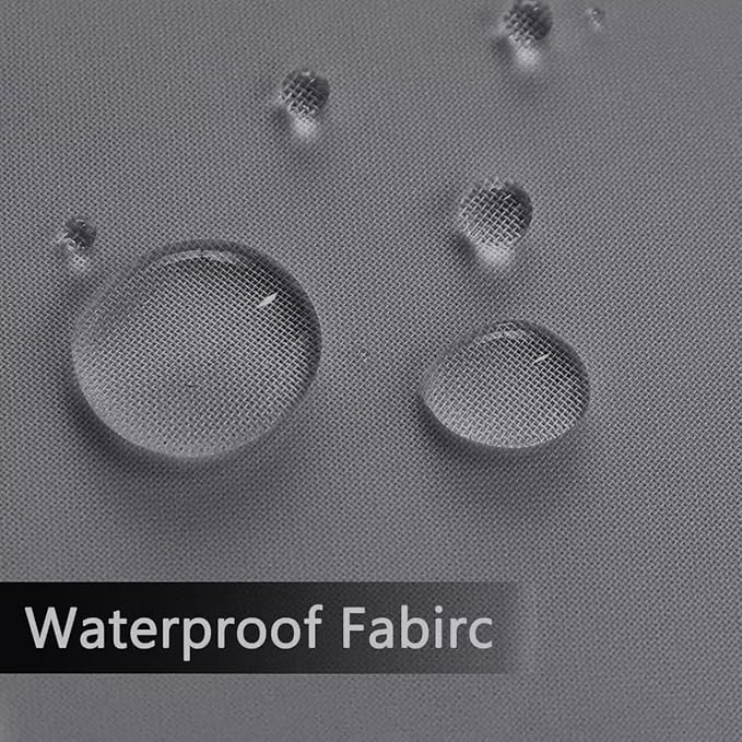 SpaceDresser Waterproof Outdoor Sheer Curtains for Patio - 2 Panels Rod Pocket Indoor Voile Sheer Curtain for Living Room,52W x 96L inch, Grey