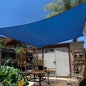 KANAGAWA Sun Shade Sail 7'x13' Blue Rectangle UV Block Canopy Awning Shelter Fabric Cloth Screen for Outdoor Patio Garden Backyard