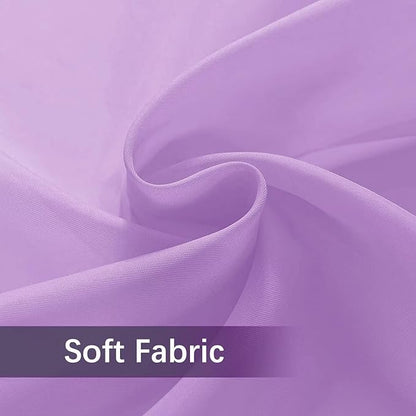 SpaceDresser Waterproof Outdoor Sheer Curtains for Patio - 2 Panels Rod Pocket Indoor Voile Sheer Curtain for Living Room,52W x 120L inch,Lavender