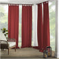 Elrene Home Fashions Matine Weatherproof Tab-Top Indoor/Outdoor Solid Color Curtain Panel for Porch, Pergola, Patio, Deck, 52”W x 84”L, Red