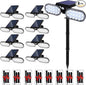 EMANER Motion Lights Solar Powered, Outdoor Solar Flood Lights, Stay On or Motion On/Off, Dusk to Dawn Security Solar Light, Landscape Spotlights for Garden Backyard Path, 8-Pack
