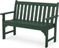 POLYWOOD Vineyard 48" Outdoor Patio Bench, Green