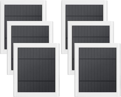 6 Pack IP65 Solar Panel for Rings Camera, 4W Solar Charger Compatible with Rings Spotlight &All-New Stick Up Outdoor Cam Battery, 10ft Long Cable with USB-C to Barrel Plug Adapter