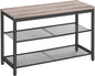 HOOBRO Shoe Bench, 3-Tier Shoe Rack, Industrial Shoe Organizer Storage Bench, 29.5 inches Entry Bench with Mesh Shelves, for Entryway, Living Room, Hallway, Easy Assembly, Greige BG75HX01