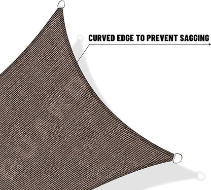 SUNNY GUARD Sun Shade Sail 10' x 20' Rectangle Brown UV Block Sunshade for Backyard Yard Deck Patio Garden Outdoor Activities and Facility(We Make Custom Size)
