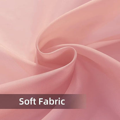 SpaceDresser Waterproof Outdoor Sheer Curtains for Patio - 2 Panels Rod Pocket Indoor Voile Sheer Curtain for Living Room,100W x 108L inch, Blush