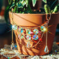 Sun Catcher Plant Hanger with Beads and Glass Crystal Beaded Plant Accessories for Indoor Home Rainbow Decor Pot Accessory(Flower Pot Not Included)(Teardrop)