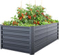 Ohuhu 6x3x1.9FT Metal Raised Garden Bed Outdoor, Reinforced Galvanized Steel Rustproof Planter Box, 100% Non-Toxic, 256 Gal Large Capacity Heavy Duty Raised Beds for Growing Vegetables Flowers Herbs