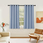 NICETOWN Room Darkening Short Curtain 54 inches Long for Living Room, Grommet Sound Reducing Thermal Insulated Curtains for Bedroom Nursery Window, 46W x 54L, 1 Piece, Vintage Blue