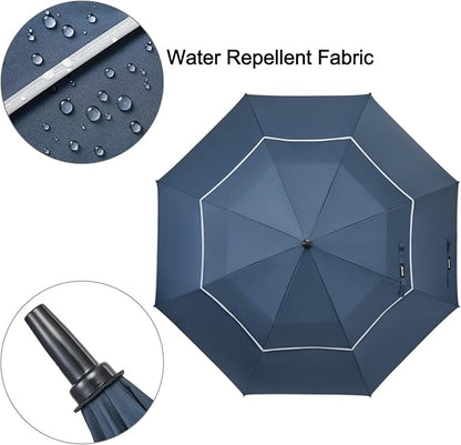 G4Free 47/54/62/68/72 Inch Automatic Open Golf Umbrella Oversize Extra Large Double Canopy Vented Windproof Waterproof Stick Umbrellas