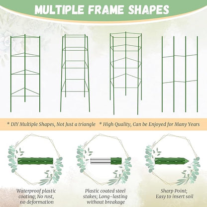 Legigo 8-Pack Tomato Cage for Garden Plant Support- Up to 48inch Garden Stakes Tomato Cage, Tomato Trellis for Potted Plants, Tomato Cages Plant Stakes for Climbing Vegetables Plants Flowers
