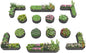 A ANLEOLIFE Set of 14, 18 Inch Tall Raised Garden Beds Kit, Heart-Shaped, Large Oval & Round Metal Planters – Ideal for Backyard Vegetables Flowers Herbs, Quartz Grey