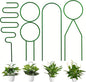 4 Pcs Small Metal Trellis for Potted Plants,Gold Trellis for Climbing Plants Indoor,Mini Trellis for Potted Plant Support Stake House Plant Trellis for Garden Potted,Hoya,Pothos,Flower,Monstera(Green)