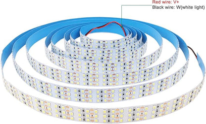 16.4ft SMD 2835 White LED Strip Lights 12V 1800 LEDs Triple Row Daylight White 6000K Dimmable LED Flexible LED Tape Lights for Home, Bed, Kitchen Decor(Non-Waterproof IP20)