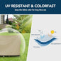 Furniture Set Cover Waterproof Oxford Fabric Camel 126 x 63 x 28 Inches