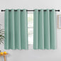 NICETOWN Kitchen Short Blackout Curtain and Drape - Thermal Insulated Solid Grommet Blackout Panel for Patio Bedroom Living Room (Single Panel, 52 inches by 45 inches, Aqua Blue)
