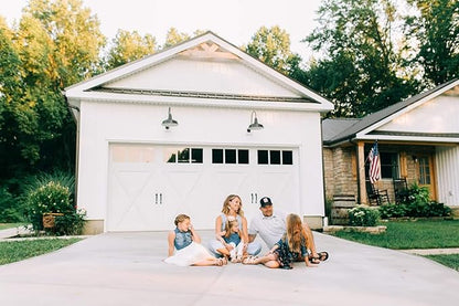 Outdoor Wall Light, 16-Inch Dome, Black and White Steel Barn Sconce