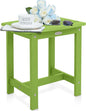 Y&M Outdoor Side Table, HIPS Adirondack Small Single Table, Waterproof Square Outside Table, Balcony Modern End Tables for Patio, Pool, Beach, Porch, Deck, Indoor or Outdoor Use, Lime