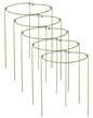 5 Pack Plant Support Stakes, Adjustable Plant Ring Cages with Green Rubber Wrapping, Ideal for Orchids, Indoor and Outdoor Potted Plants, 6" Wide x 11" High