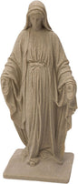 Emsco Group Virgin Mary Statue - Natural Sandstone Appearance - Made of Resin - Lightweight - 34" Height