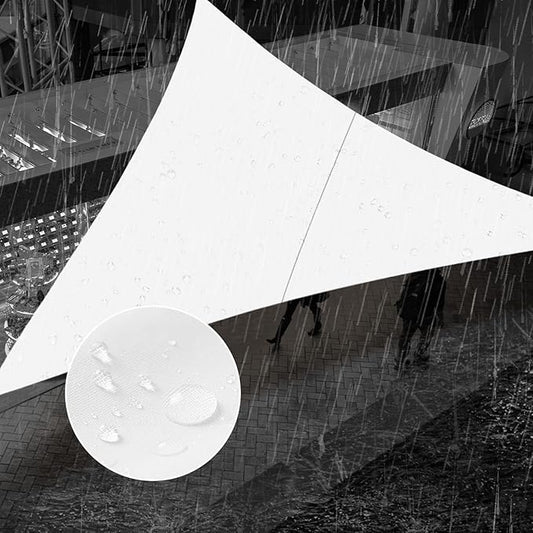 SUNNY GUARD Waterproof Sun Shade Sail 10'x12'x15.6' White Right Triangle UV Block Sunshade for Backyard Yard Deck Patio Garden Outdoor Activities and Facility(Customized)