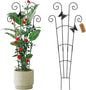 2 Pack 30 Inch Taller Plant Trellis for Potted Climbing Plants Indoor,Expandable Metal Garden Trellis for Climbing Plants,Flowers Vine Ivy, Sturdy Houseplant Support for Potted Plants with Ties