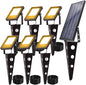 Solar Spotlights Outdoor Waterproof, Zeta 6-in-1 Spot Lights Metal Warm White Auto On/Off Dusk to Dawn Landscape Flag Pole Uplights for Outside House Trees Garden Yard Driveway Pathway Lawn