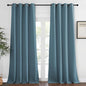 NICETOWN Blackout Curtains 120 inch Length for Sliding Glass Door, Grommet Thermal Insulated Room Darkening Sound Reducing Drapes for Room Divider, 1 Panel, W52 x L120, Smoky Blue