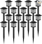 GIGALUMI Solar Outdoor Lights，16 Pack LED Solar Lights Outdoor Waterproof, Solar Walkway Lights Maintain 10 Hours of Lighting for Your Garden, Landscape, Path, Yard, Patio, Driveway