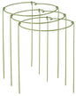 3 Pack Plant Support Stakes, Adjustable Plant Ring Cages with Green Rubber Wrapping, Ideal for Orchids, Indoor and Outdoor Potted Plants, 10" Wide x 17" High