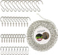 YINGFENG 197 Inch DIY Silver Hanging Basket Chains, Adjustable Length, Decorative Metal Chain with Hooks for Hanging Bird Feeders, Planters, Ornaments