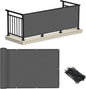 LOVE STORY Balcony Privacy Screen, 3'x7' Deck Shield Screen Fence Cover,UV Protection and Weather-Resistant,3 FT Height for Deck, Patio, Backyard, Outdoor Pool, Porch, Railing, Dark Grey